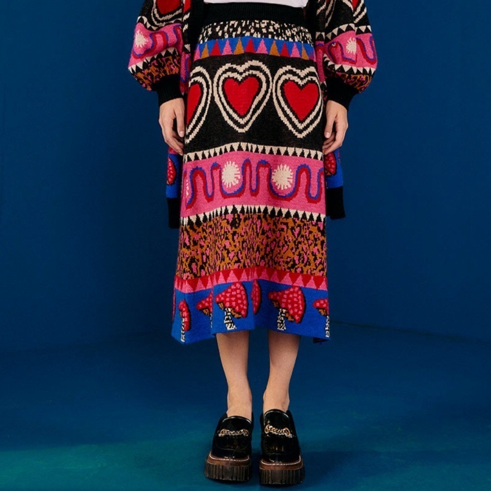 FARM RIO Graphic Elements Ainika Sweater Skirt